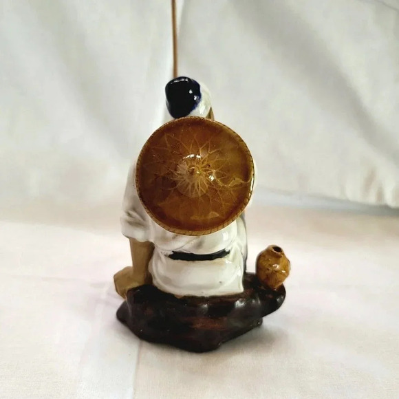 VINTAGE WANJIANG CHINA CHINESE SHIWAN MUDMAN FISHERMAN 5" FIGURINE SEE PHOTOS - Picture 13 of 16